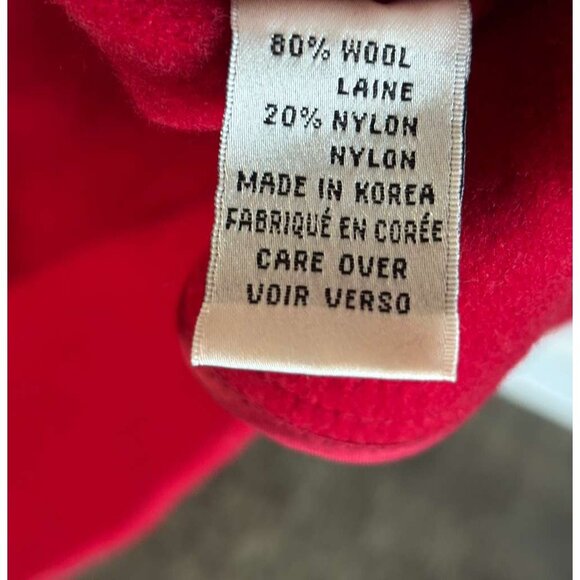 Bloomingdales Now Women Wool Coat Classic Button Up Elegance Red Size 20w - Picture 9 of 11